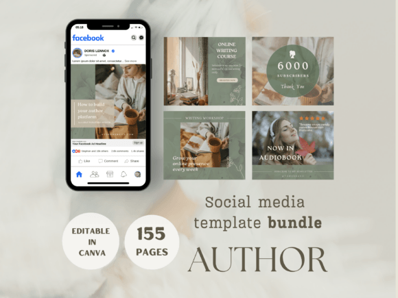 Author Social Media Template Bundle
