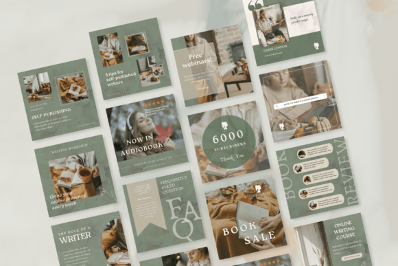 Author Social Media Template Bundle