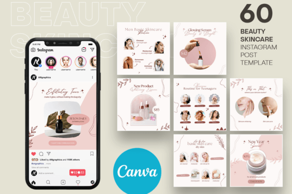 Beauty Skincare Instagram Post Templates