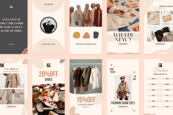 Beiges Instagram Story Templates