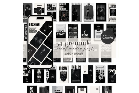 Black & Cream Retro Elegance Posts