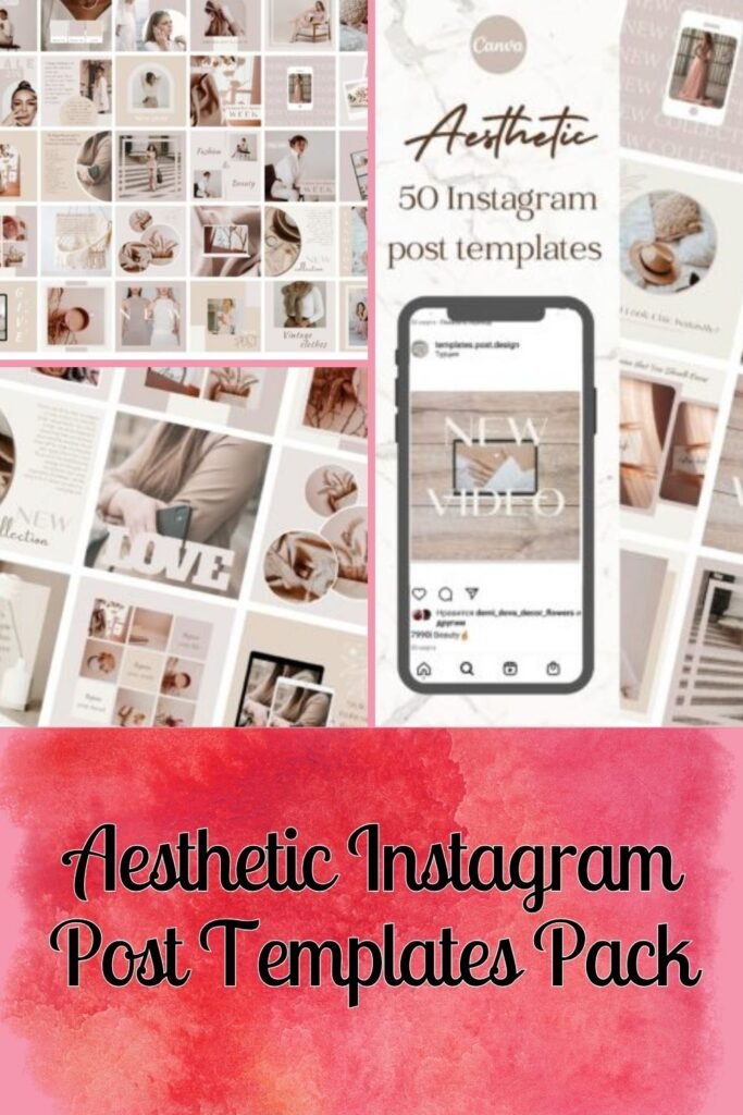 Aesthetic Instagram Post Templates Pack