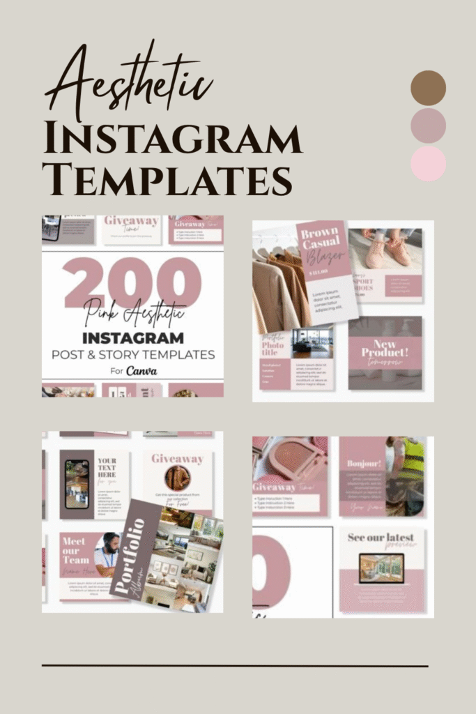 Aesthetic Instagram Post Templates For Business