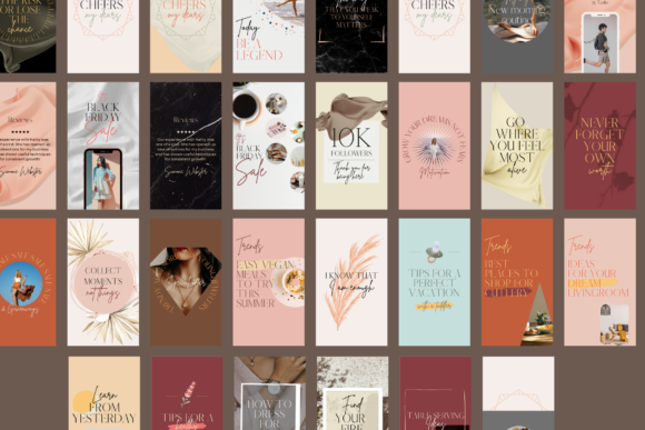 Boho Insta Story Templates Canva