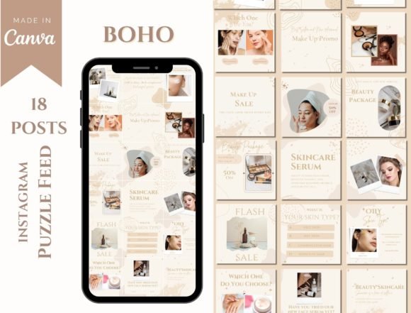 Boho Templates,skin Care Puzzle Feed