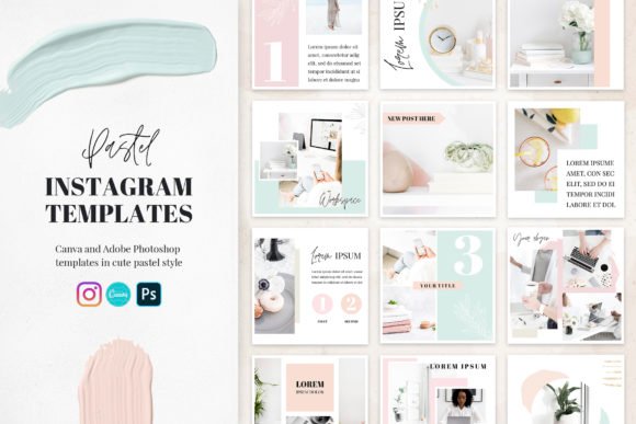 Canva Instagram Templates Pastel