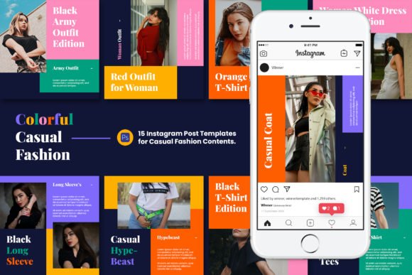 Colorful Casual Fashion Instagram Post