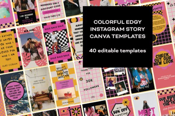 Colorful Edgy Insta Story Canva Template