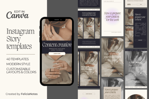 Dark Theme Instagram Story Template