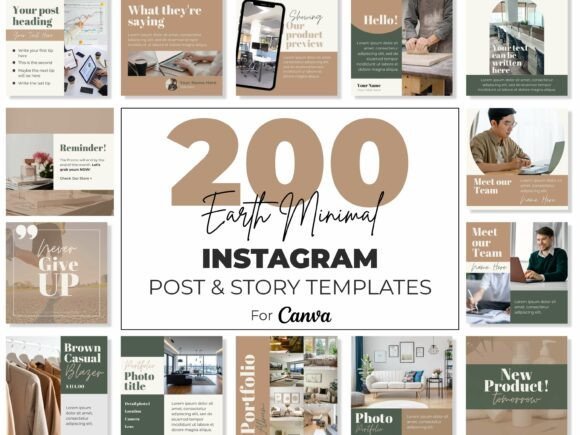 Earth Minimal Instagram Template Kit