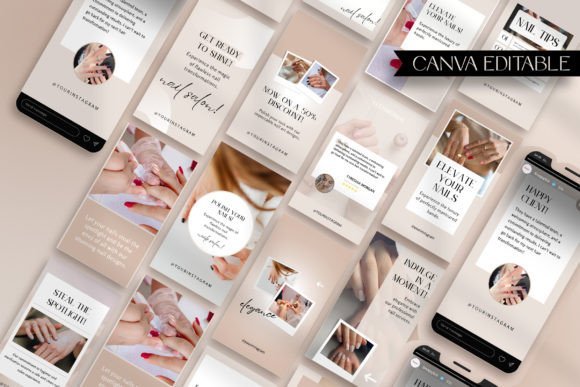 Nail Salon IG Canva Story Template
