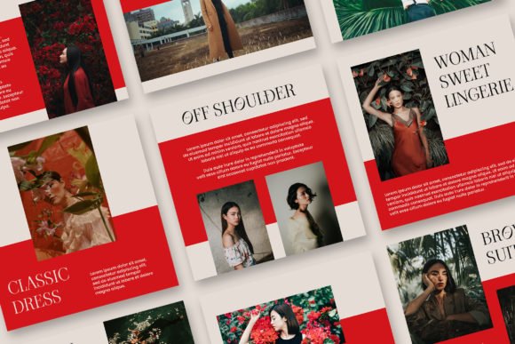 Editorial Fashion Instagram Post Templates