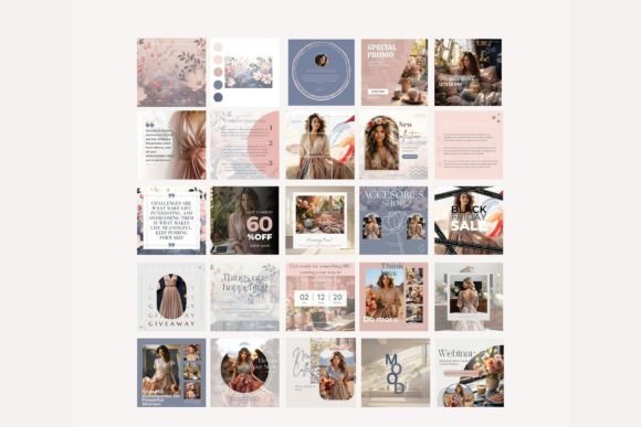 Feminine Elegance Social Media Post Kit