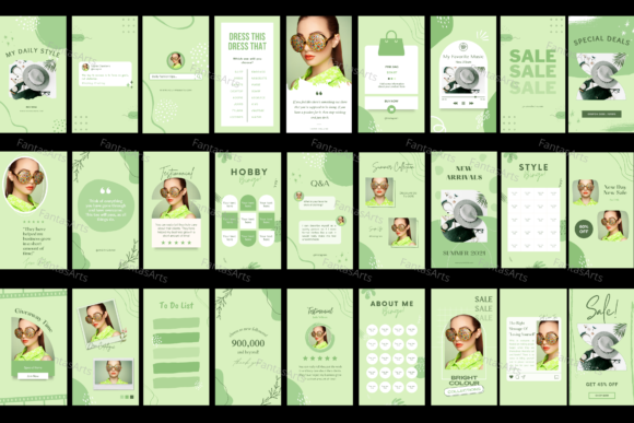 Green Tea Instagram Story Canva Template