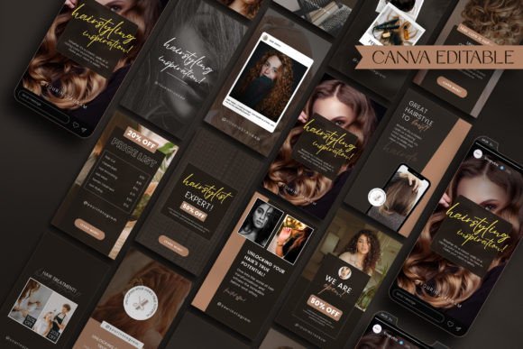 Hair Stylist IG Canva Story Templates