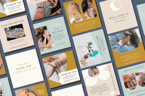 Handmade Jewelry Instagram Feed Template