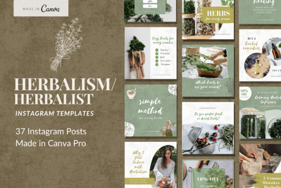 Herbalism Instagram Templates