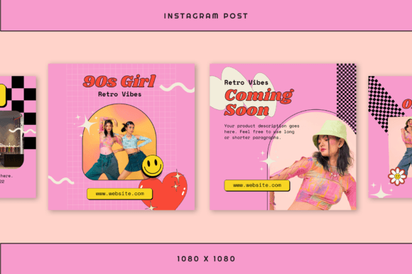 Huppie Retro Fashion Instagram Templates