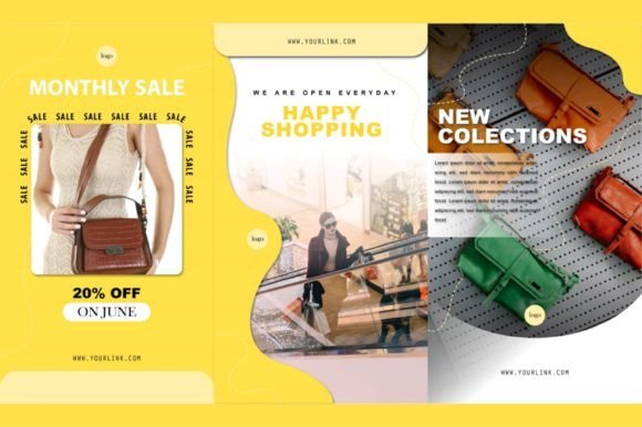 Instagram Post Template Yellow Fashion