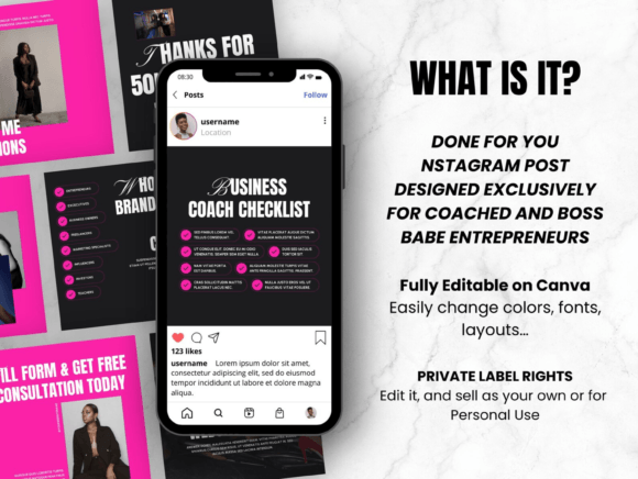 Instagram Post Templates for Boss Babe