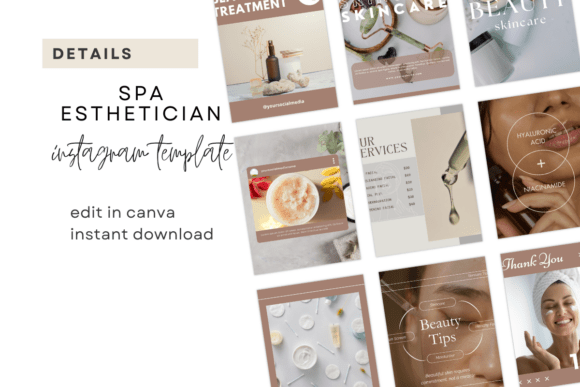 Instagram Post Templates for Salon, Spa