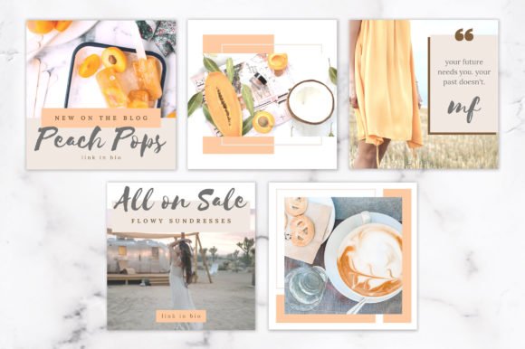 Instagram Posts for Canva | Peach