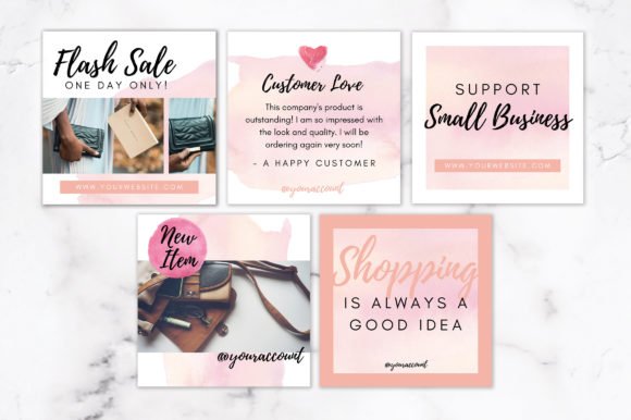 Instagram Posts for Canva | Watercolor