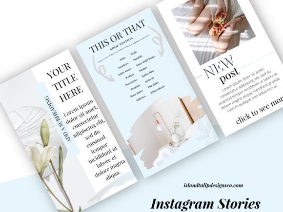 Instagram Stories Canva Templates Blue