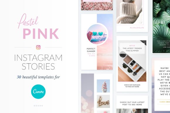 Instagram Stories Pastel Pink Canva