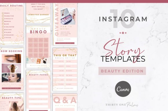 Instagram Stories for Canva | Beauty