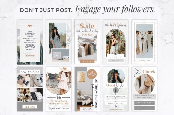 Instagram Stories for Canva | Blue