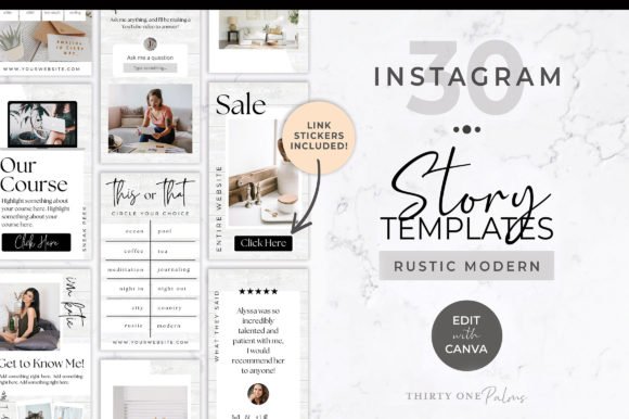 Instagram Stories for Canva | Rustic