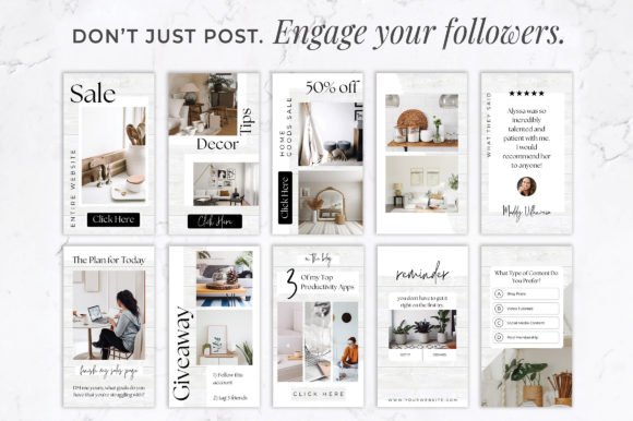Instagram Stories for Canva | Rustic