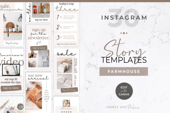 Instagram Stories for Canva | Rustic