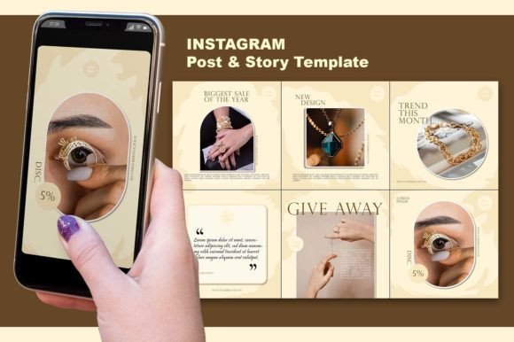 Instagram Template Soft Brown Beauty