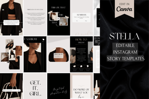 Luxury Black Instagram Story Templates