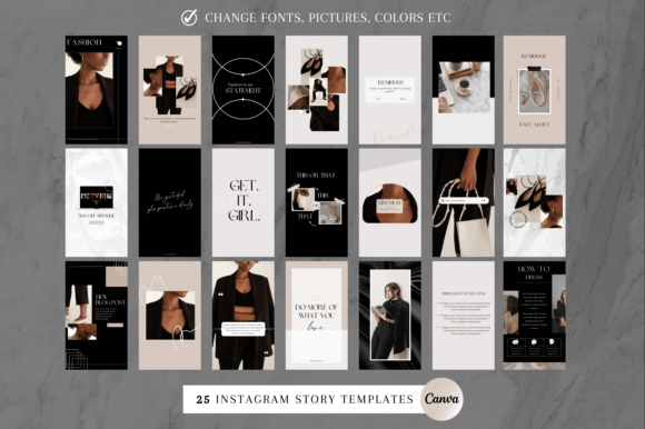 Luxury Black Instagram Story Templates