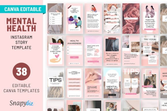 Mental Health Instagram Canva Story Temp