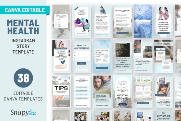 Mental Health Instagram Canva Story Temp