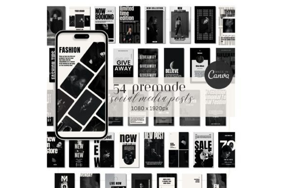 Minimalist Black & White Instagram Pack