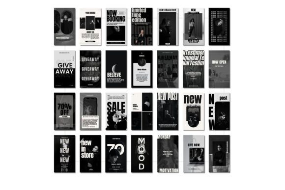 Minimalist Black & White Instagram Pack