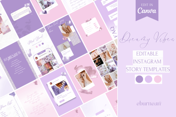 Pink Purple Instagram Story Templates