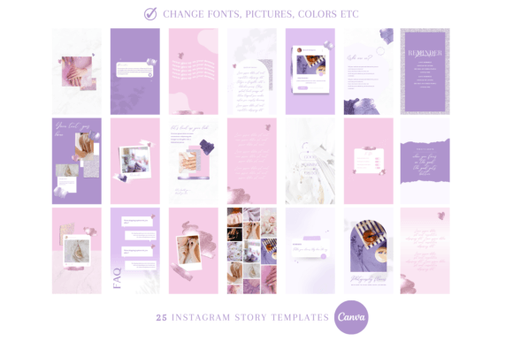 Pink Purple Instagram Story Templates