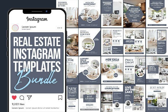 Real Estate Instagram Templates Bundle