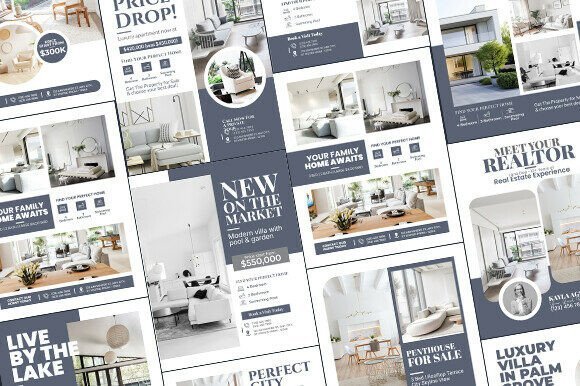 Real Estate Instagram Templates Bundle