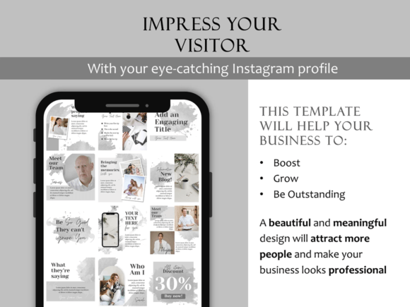 Silver Instagram Post Template Canva
