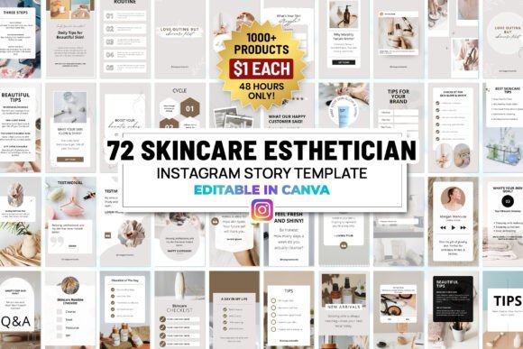 Skincare Instagram Canva Story Template