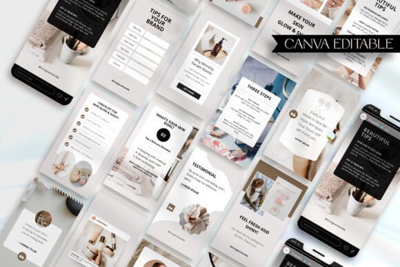 Skincare Instagram Canva Story Template