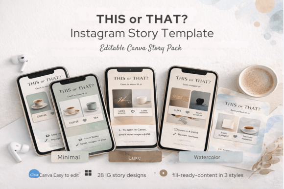 This or That Instagram Story Templates
