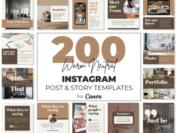 Warm Instagram Template Canva